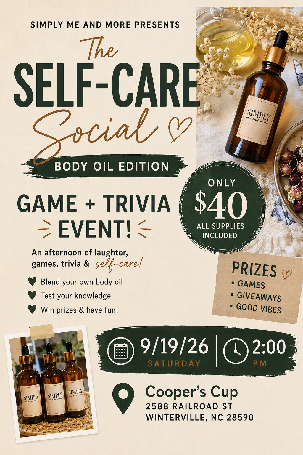 The Self-Care Social Body Oil Edition- GAMES & TRIVIA