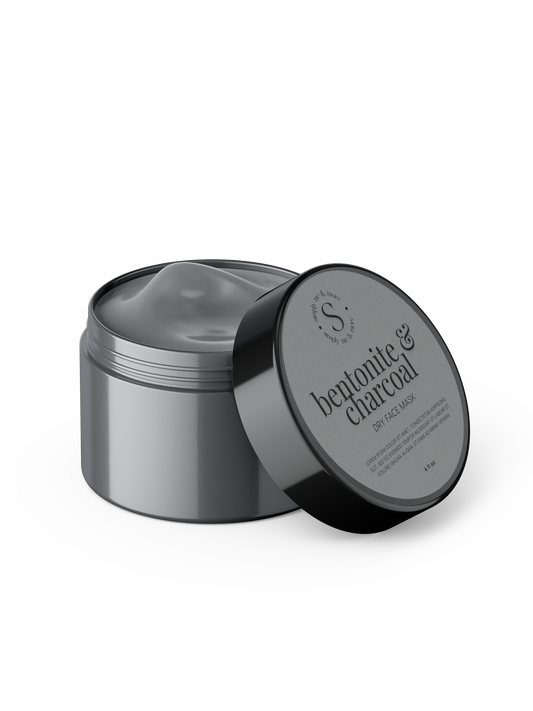 Dry Bentonite and Charcoal Face Mask