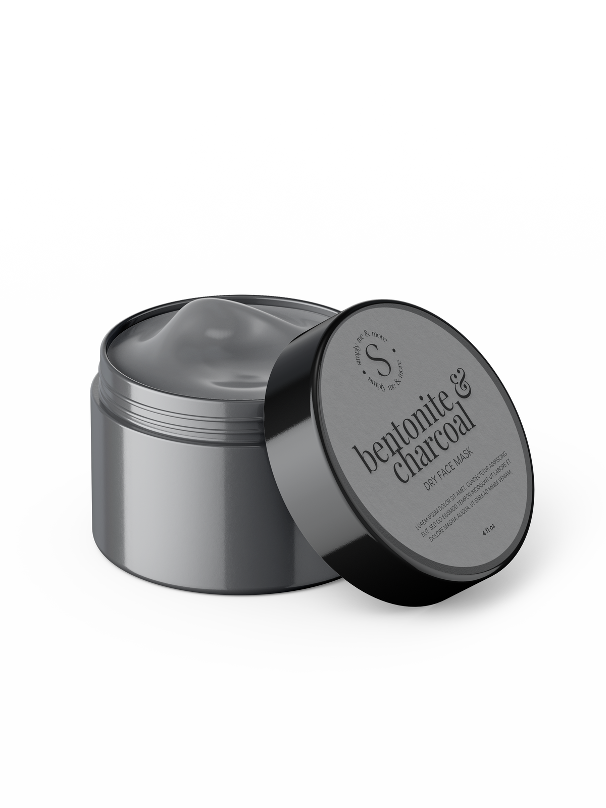 Dry Bentonite and Charcoal Face Mask